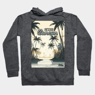 Cancun Mexico Vintage travel poster | Most Beautiful Beach on Earth | Vacation Destination Hoodie